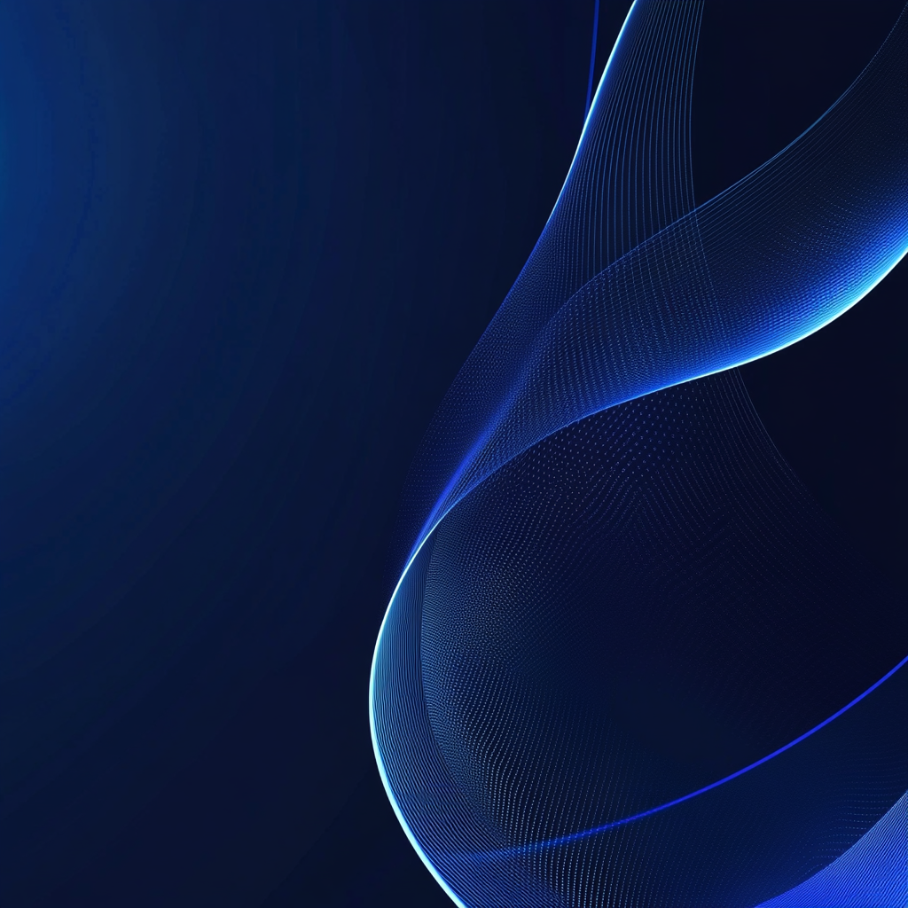 Smooth blue lines and curved shapes with sleek glow.