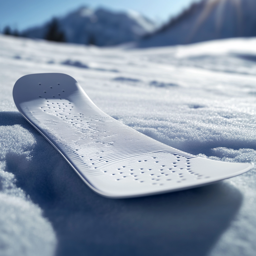 Snowboarding Plates: Durable, flexible, non-slip, aerodynamic, stable, precise, textured.