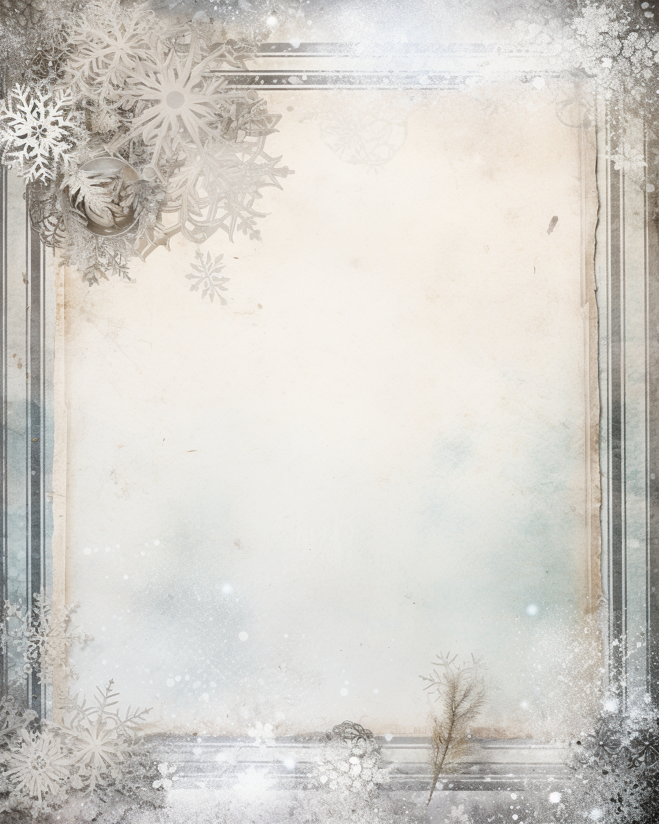 Snowflake and Lace Winter Collage