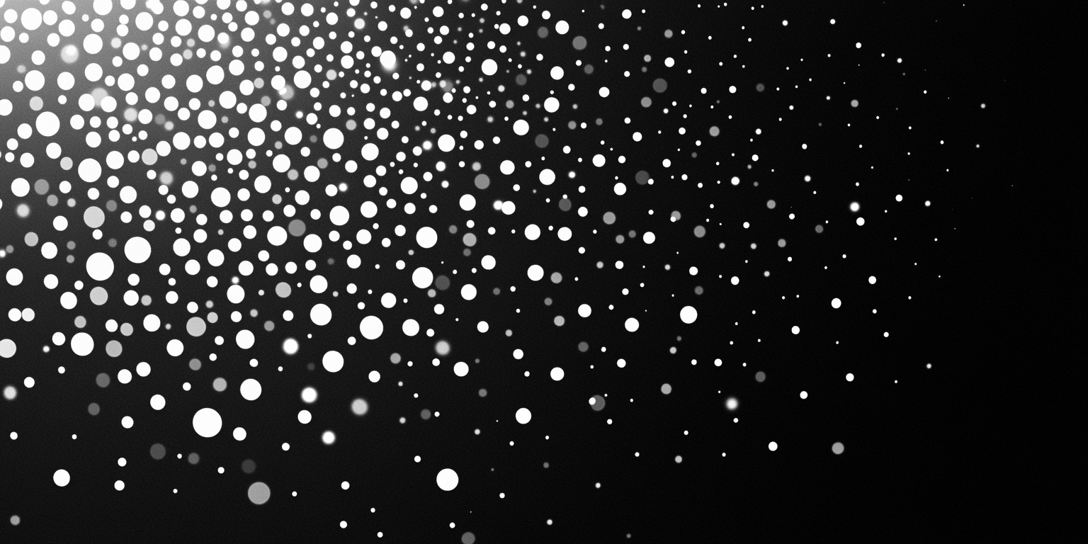 Snowflake pattern on black background with clean spacing.