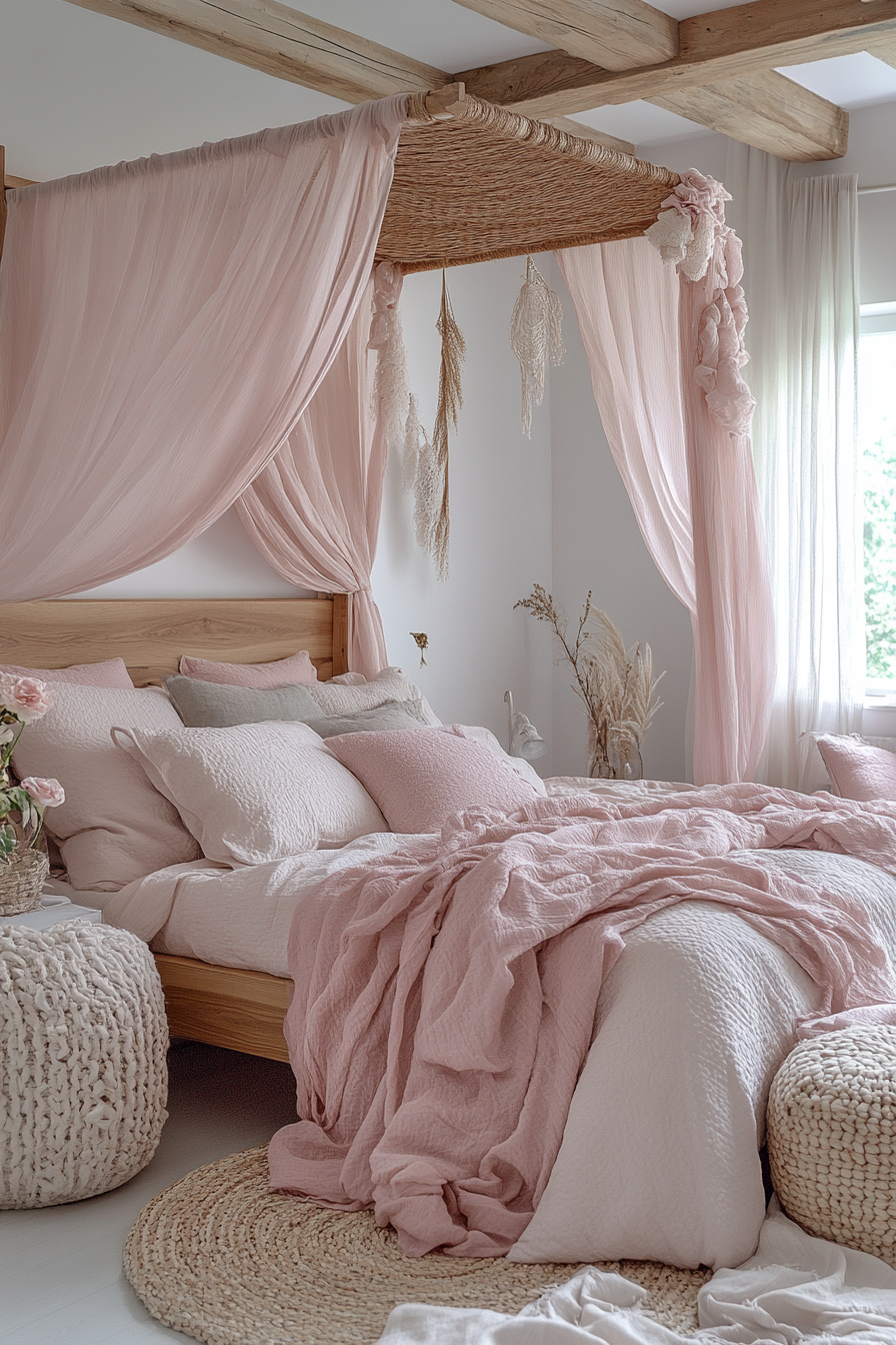 Soft Pastel Paradise Bedroom Serene Photo Idea