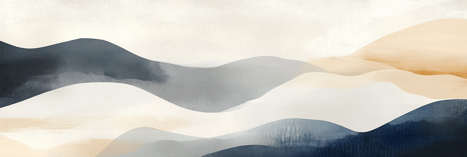 Soft abstract composition with organic shapes, muted tones.