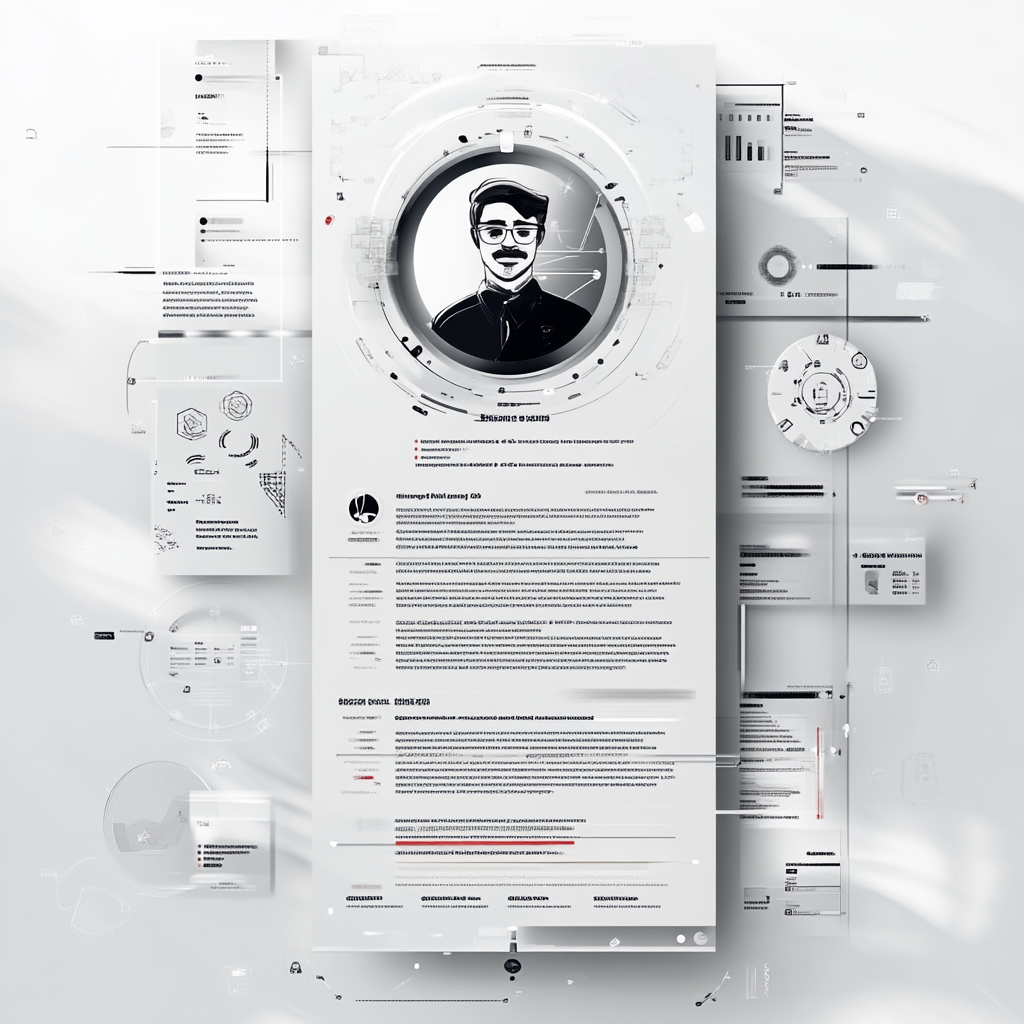 Software Engineer's Resume Highlighted in Digital Art