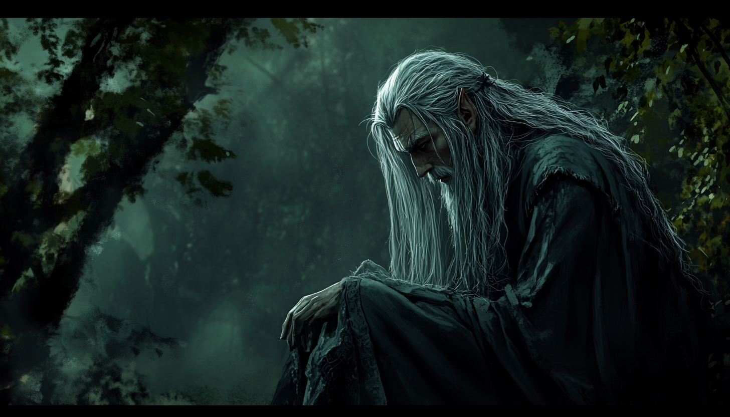 Sorcerer with Silver Hair Longing for Princess's Love