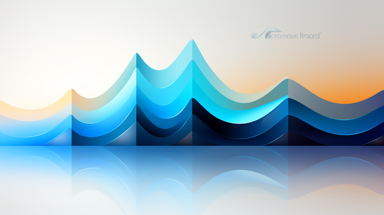 Sound waves turn into data streams in prism logo.