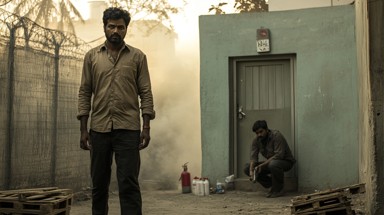 South Indian men in outdoor standoff picture