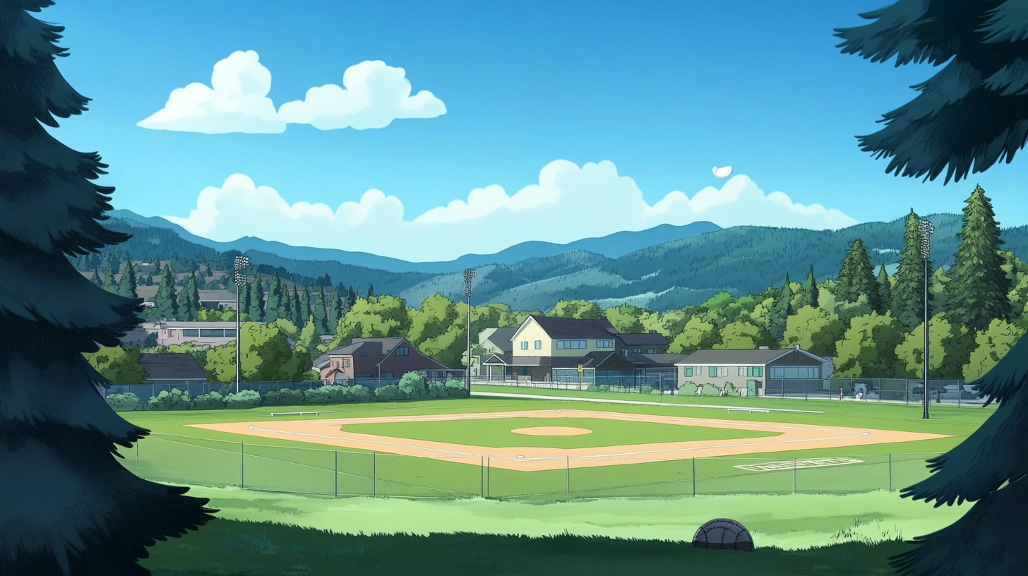 South Park style cartoon: Silicon Valley with hidden baseball.