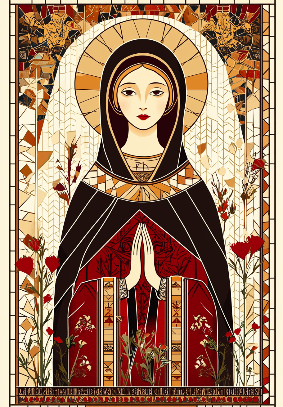 St. Lucy in Ancient Slavic Style, Tim Burton-Inspired