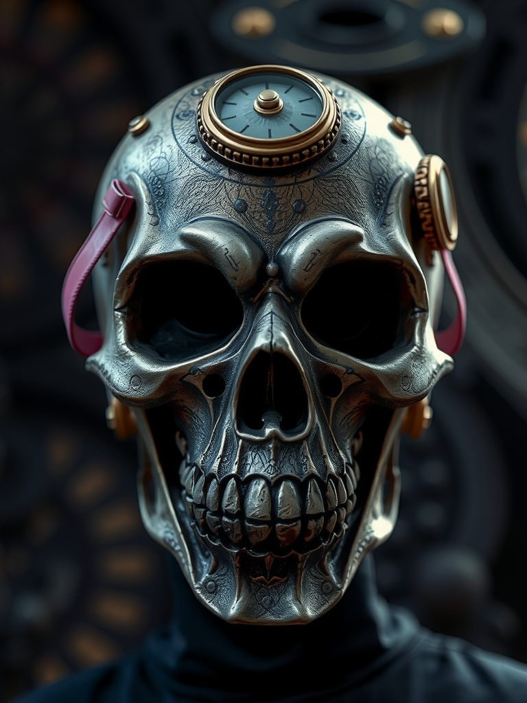 Steampunk skull mask accessory for Halloween costume