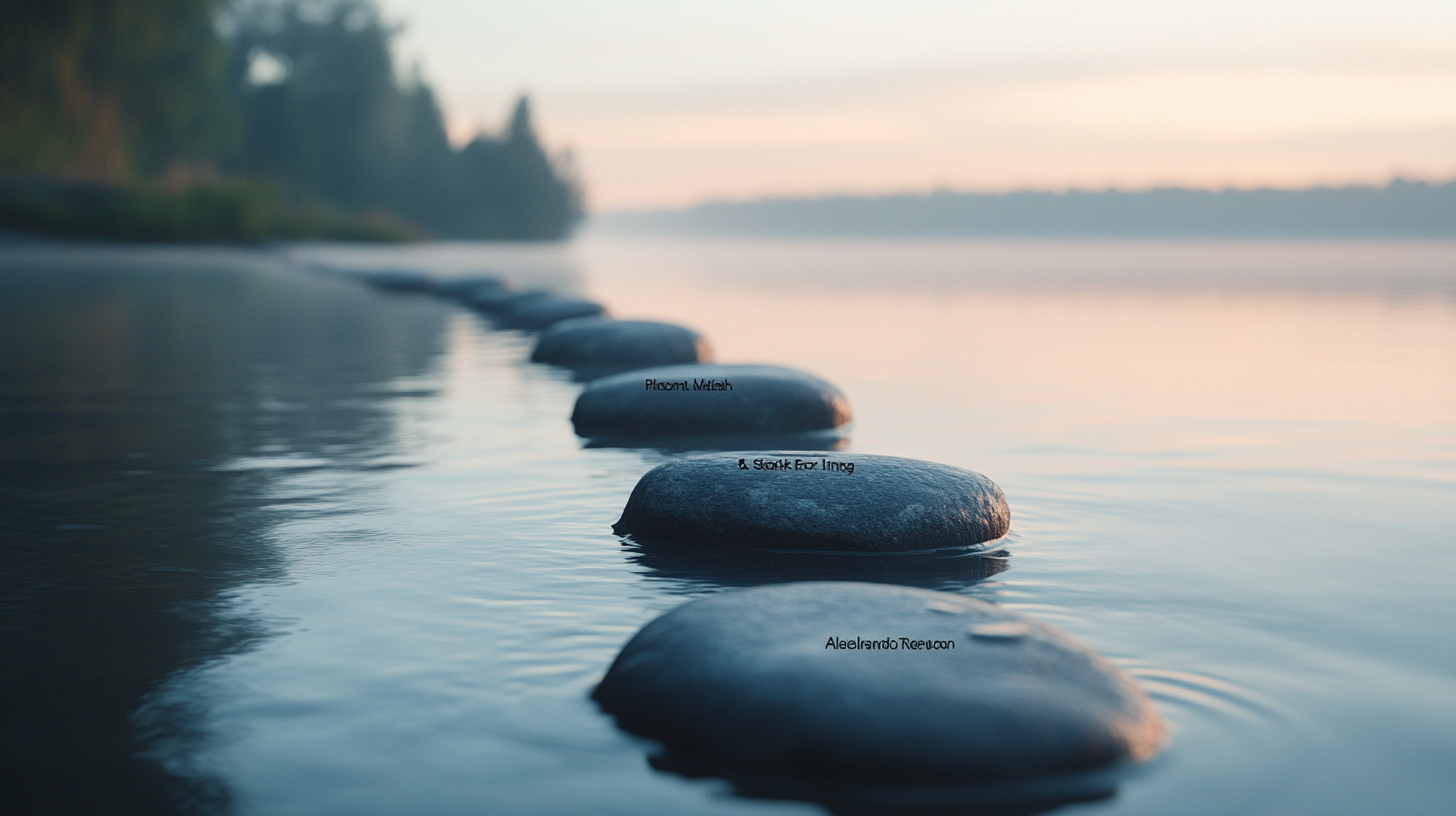 Stones with SMART attributes lead to peaceful shore.