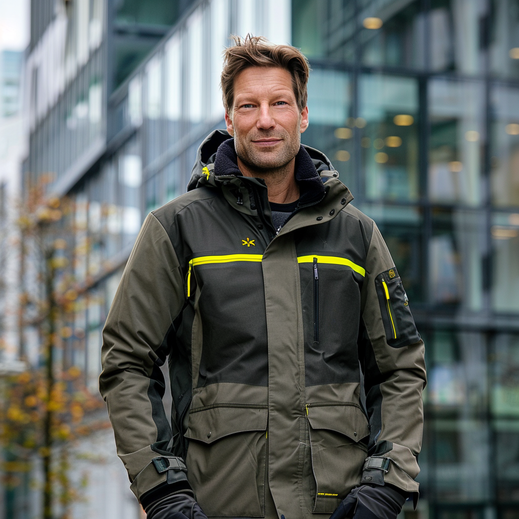 Stylish German Man in Urban Outdoors Scene