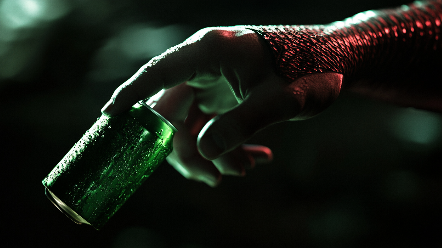 Superman's Hand Grabs Green Soda in Epic Movie