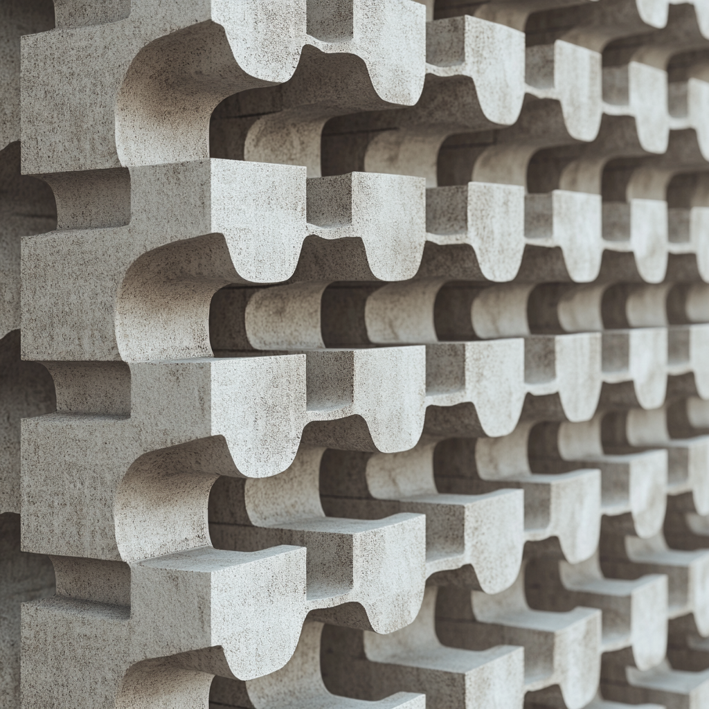 Sustainable Zig Zag Pattern Concrete Breeze Block Design