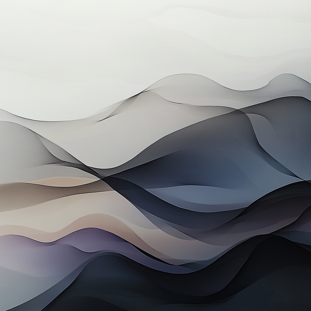 Swirling smoke with pastel edges in foggy landscape.