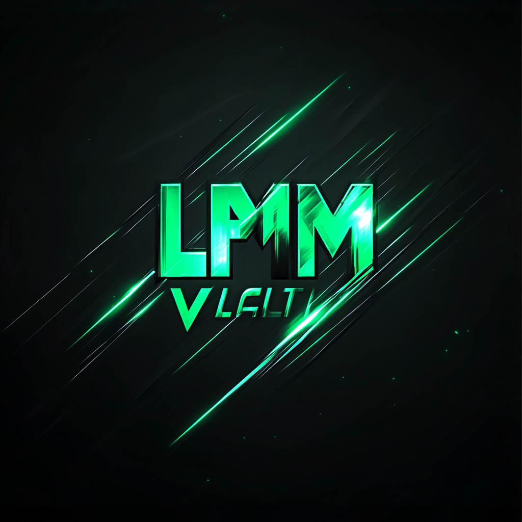 Tech-inspired 'LPM Virtual' logo with dynamic overlay