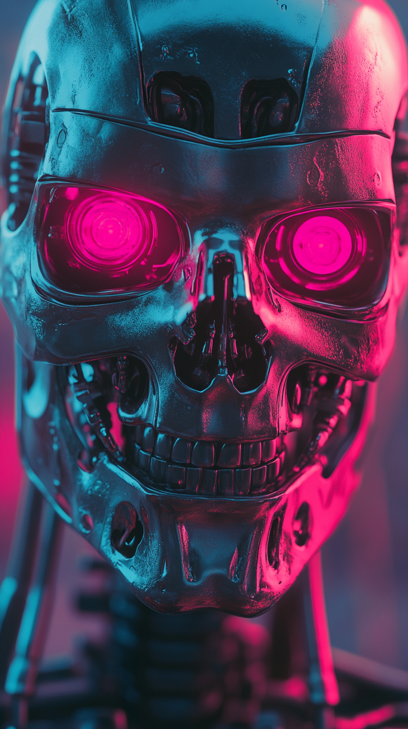 Terminator Genesis movie poster with hyper realistic details.