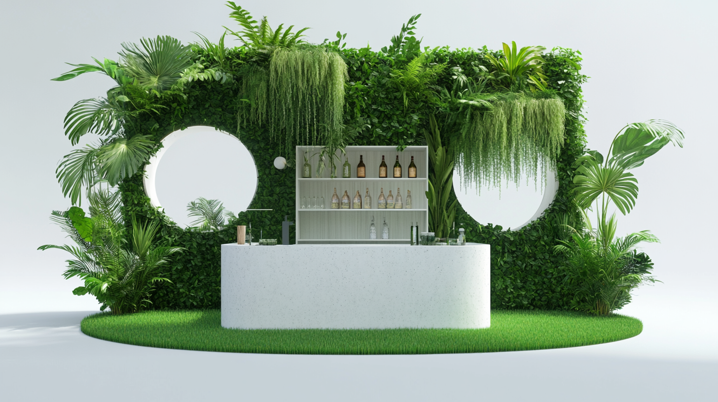 The Arboretum Island Pop-Up Booth with Greenery