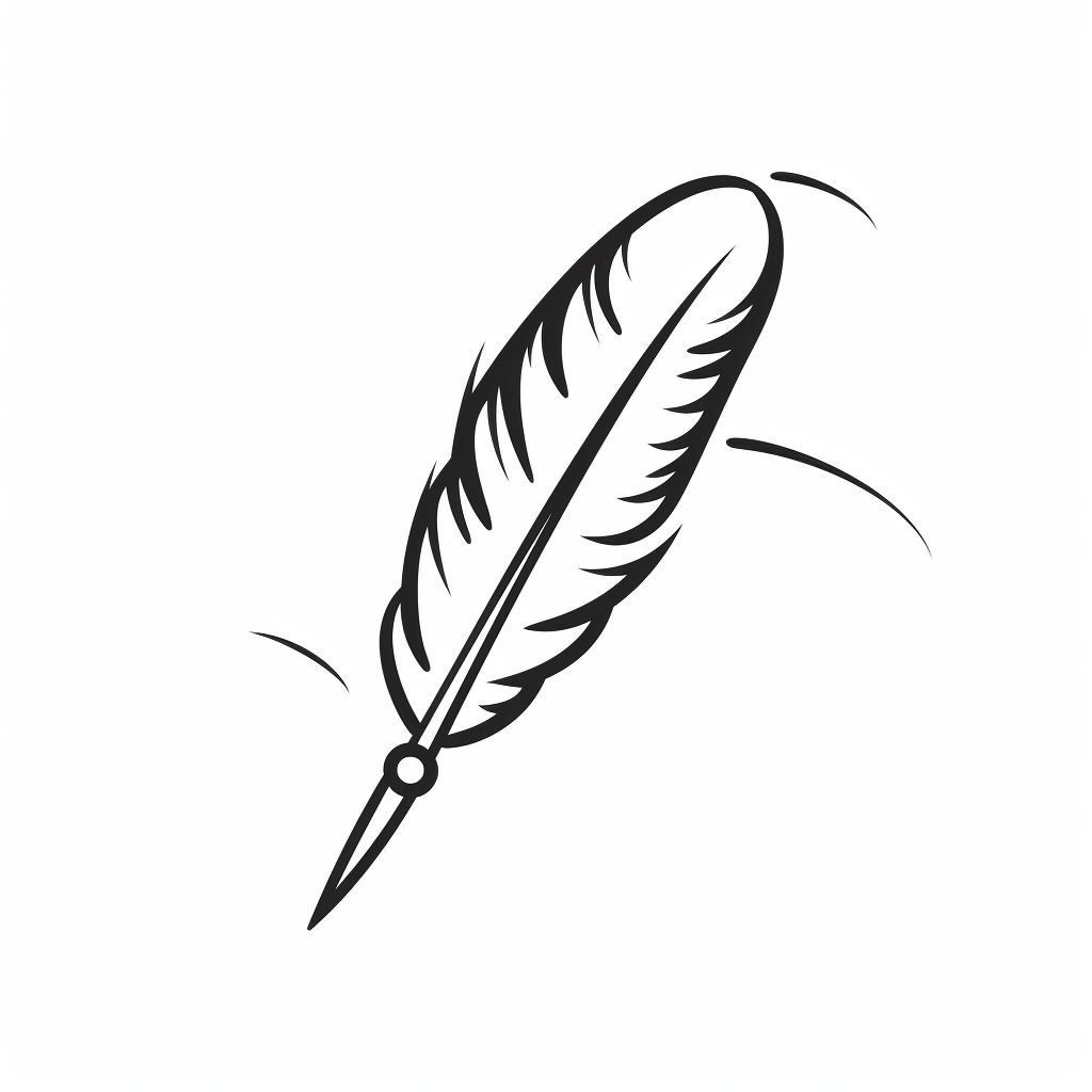 The Black Feather Quill Signifying Writing Icon