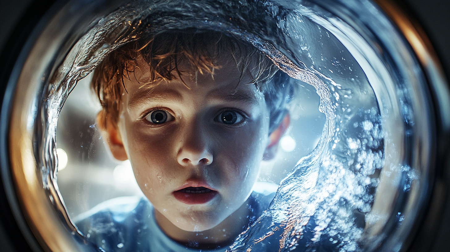 The Boy's Crazy Reaction to Jumping Washing Machine.