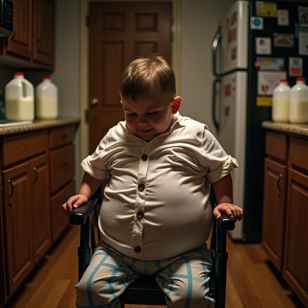 The Boy Chugging Weight Gain Milk at Night