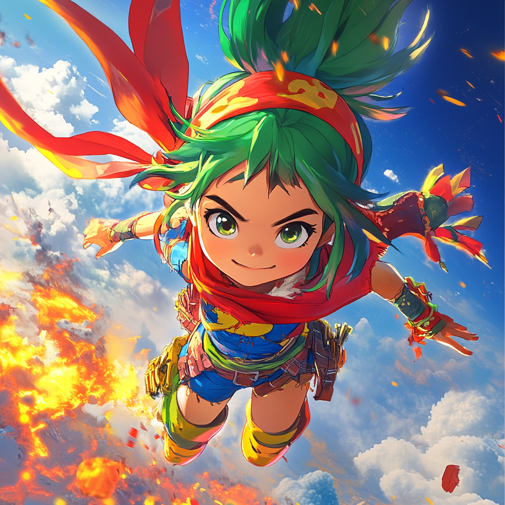 The Brave Girl Battles a Fire-Breathing Dragon