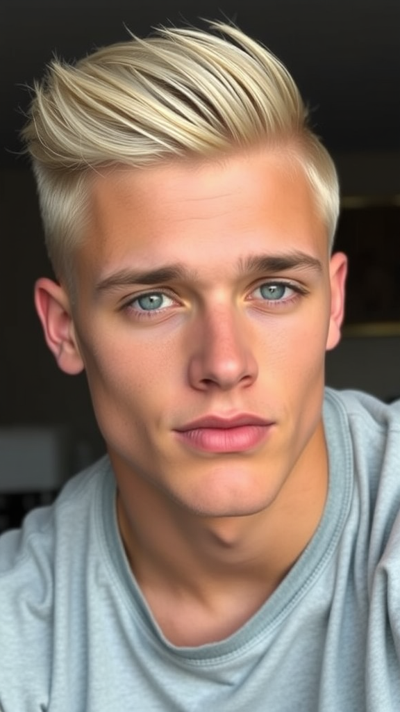 The Bright-Eyed American Boy with Slicked Back Hair