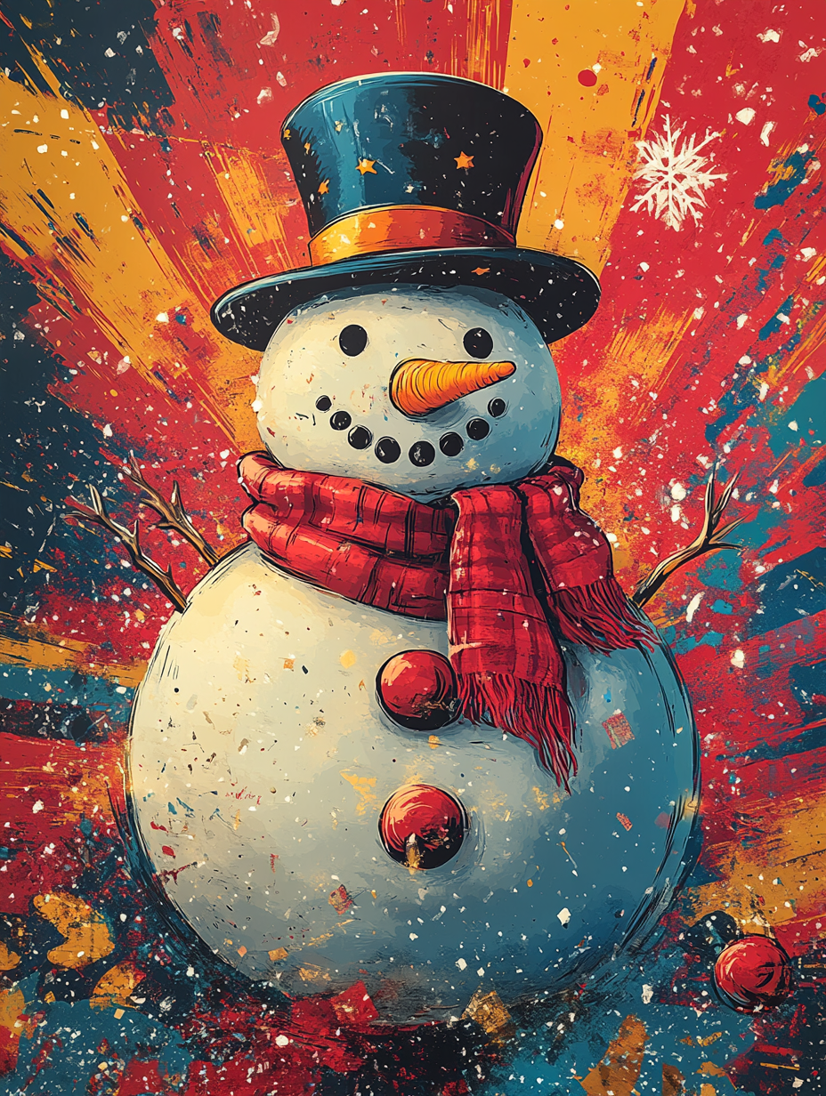 The Cheerful Snowman in 1960s Pop Art