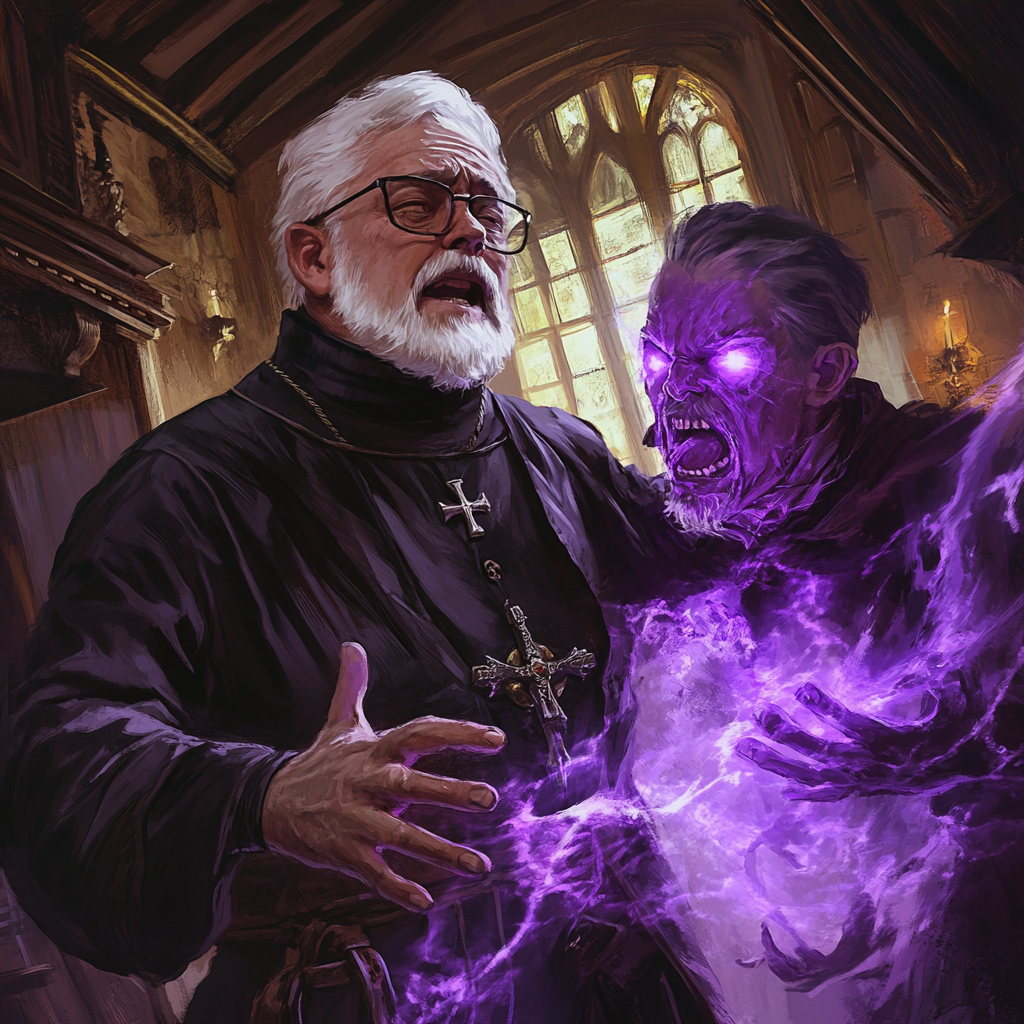 The Colonel Priest saves noble from ghost.