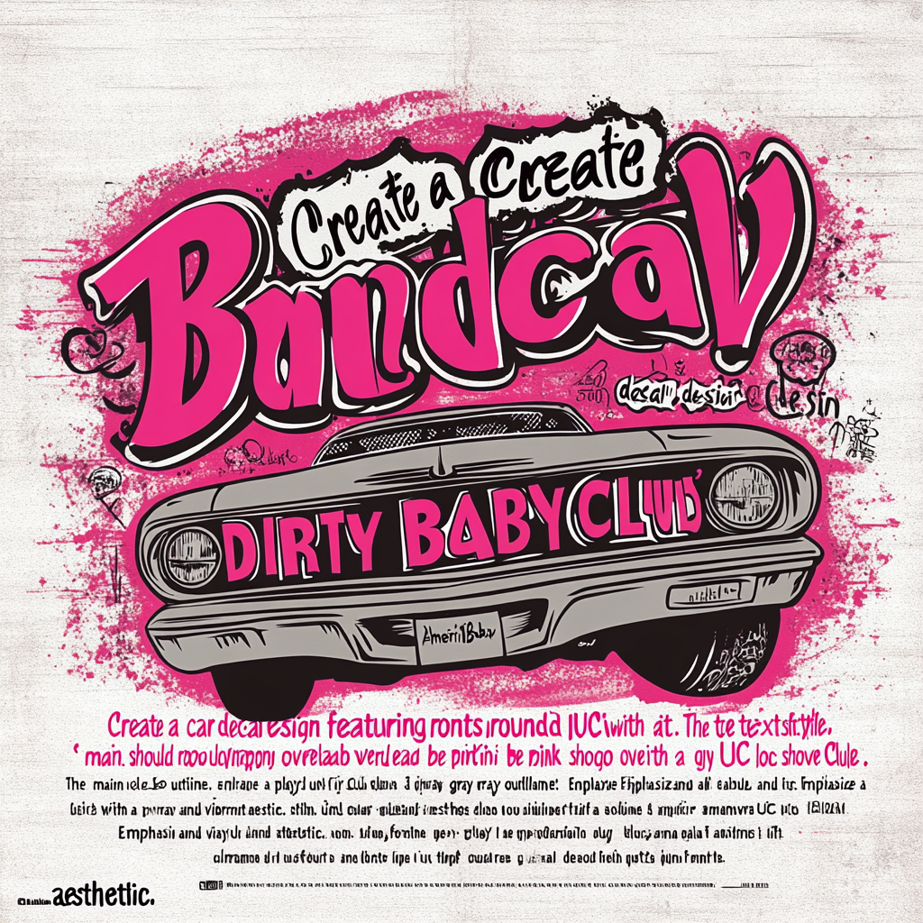 The Colorful 'Dirty Baby Club' Car Decal