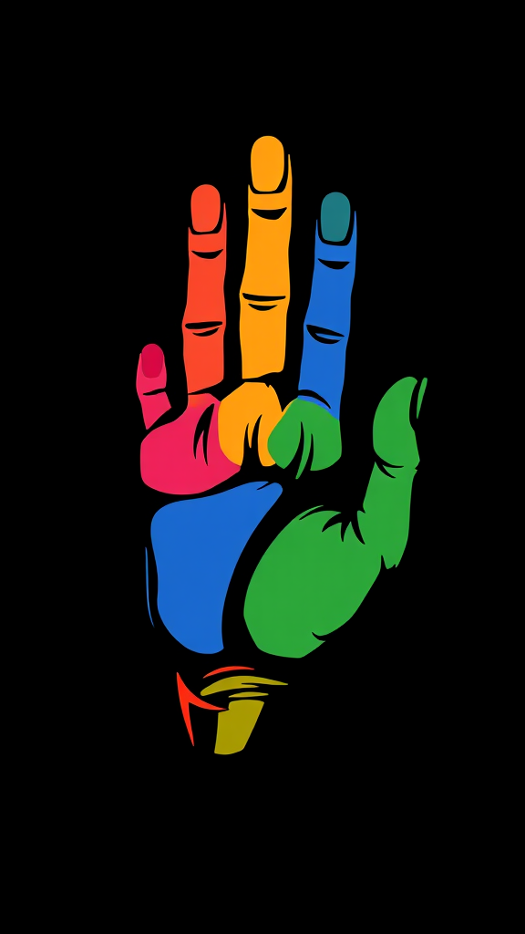 The Colorful Hand Logo