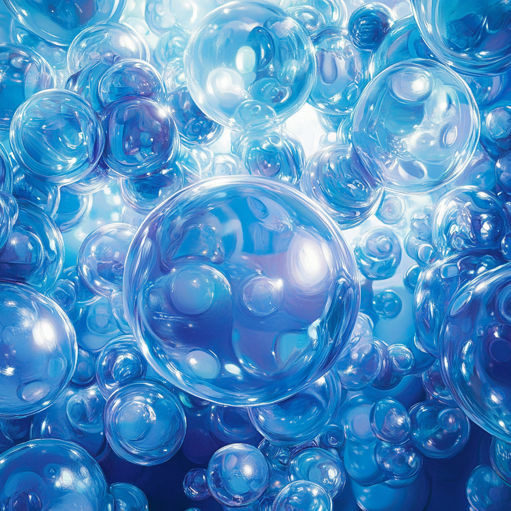 The Cooling Complex: Intricate Blue Molecules Emit Fresh Aura