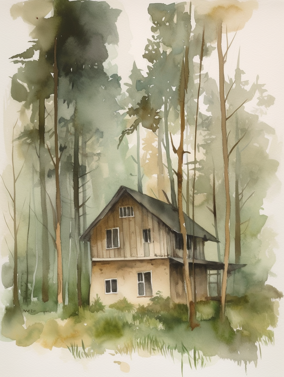 The Cozy Wooden House in the Forest