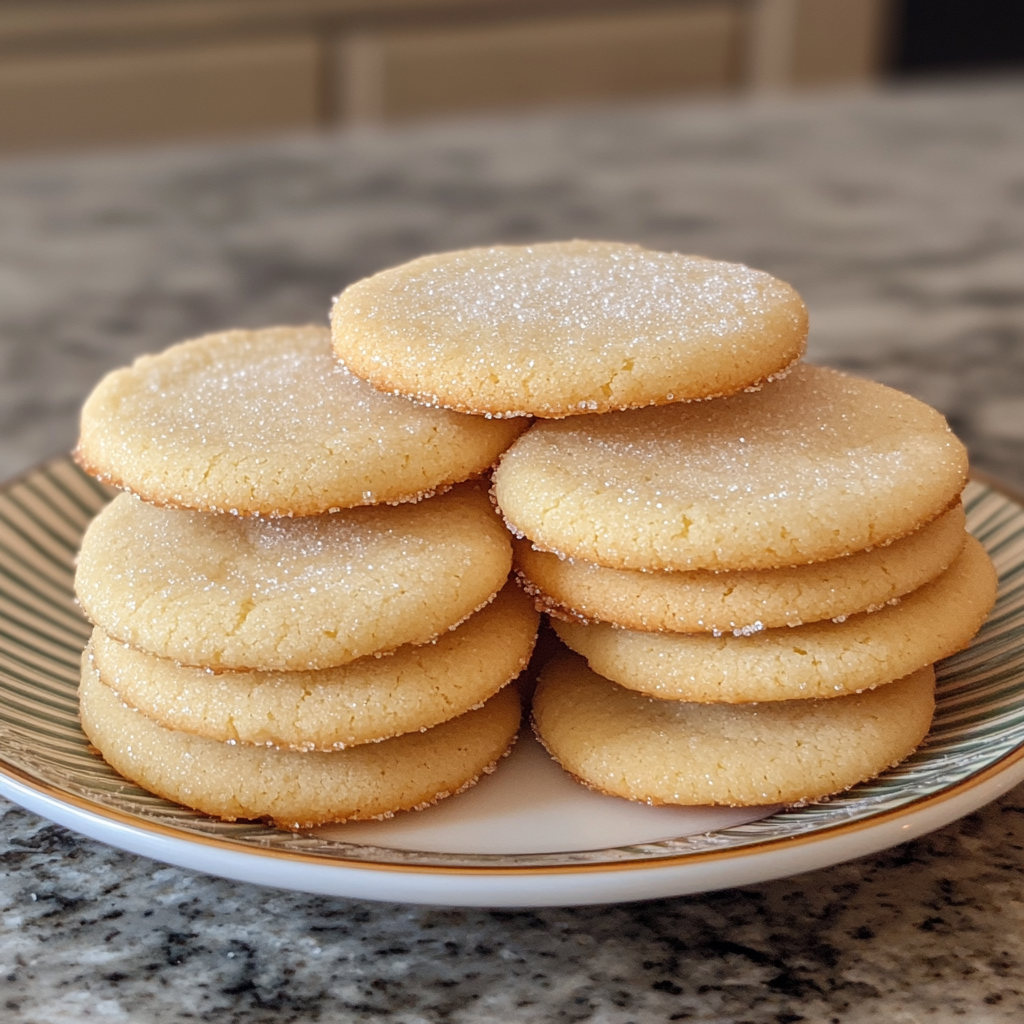 The Delicate Golden-Yellow Sugar Cookies Stack