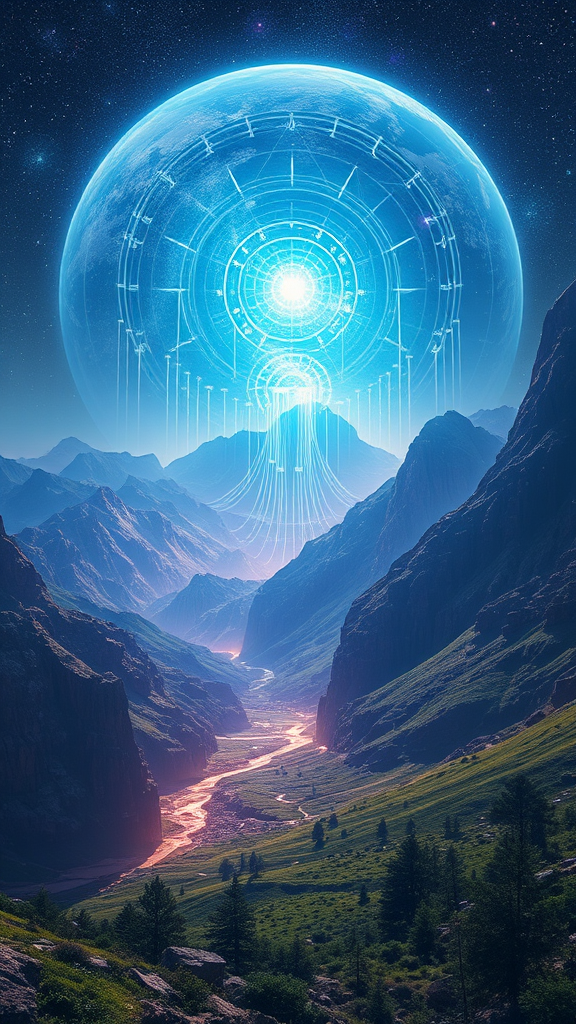 The Earth's Energy Running Through Crystalline Grid