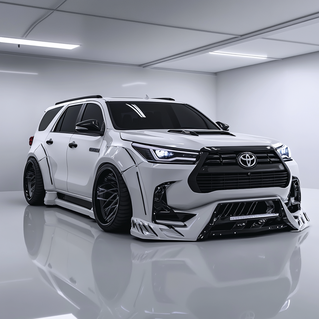 The Elegant 2025 Toyota Fortuner in White Garage