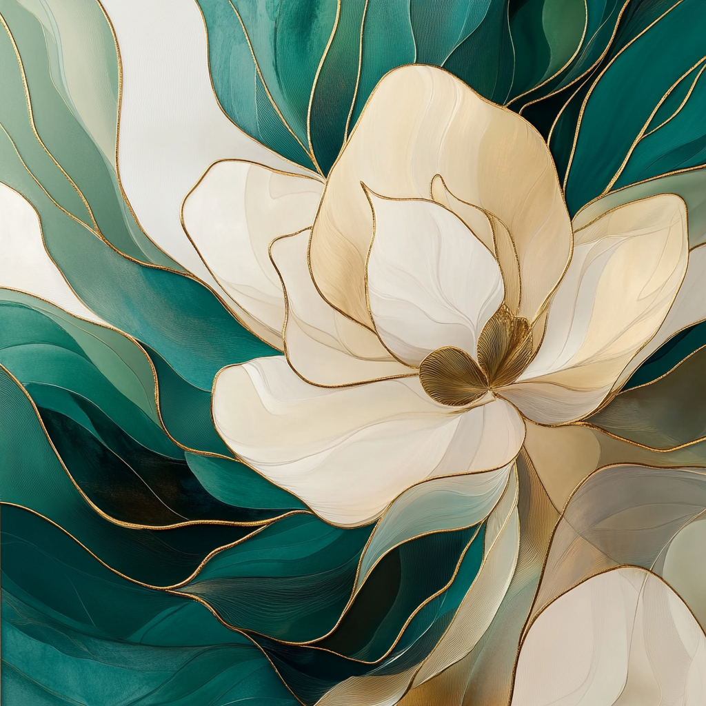 The Elegant Gold Petals amid Luxurious Colors