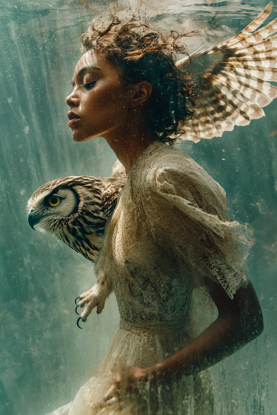 The Enchanting Portrait of a Woman with an Owl