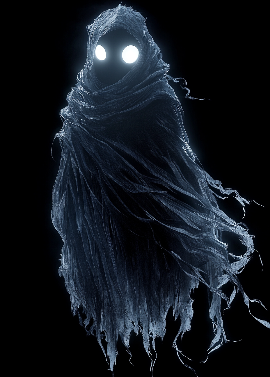 The Ethereal, Shadowy Cloak Creature in Night