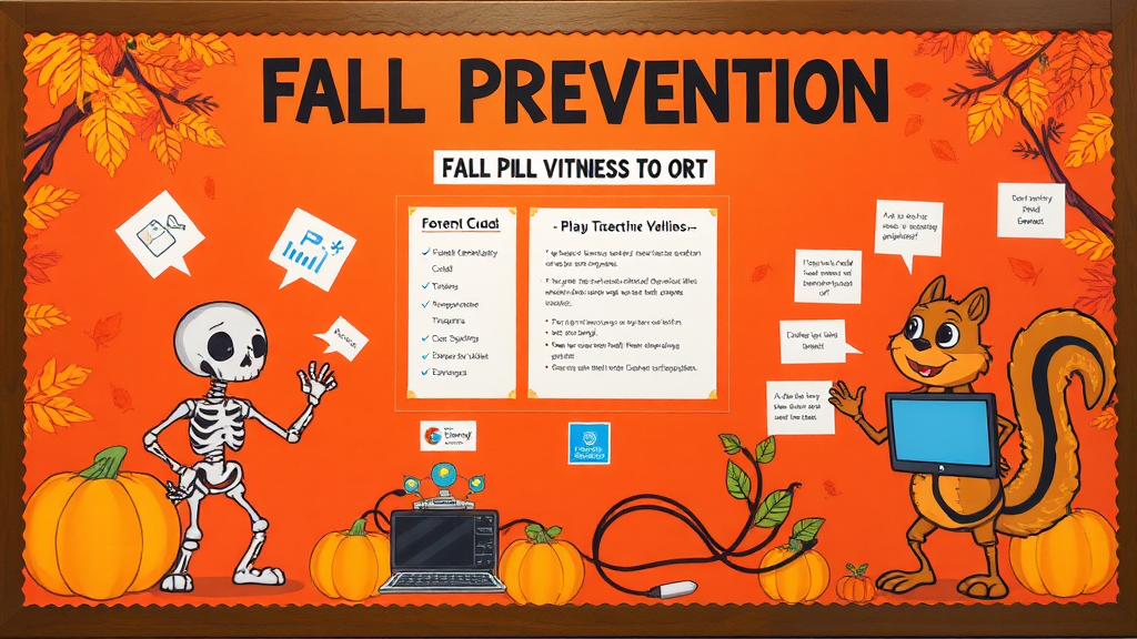 The Fall Prevention Bulletin Board Highlights Autumn Safety