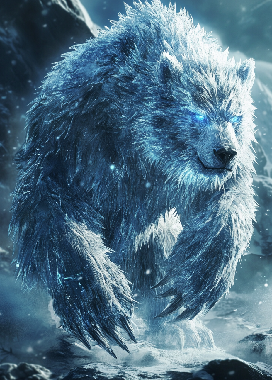 The Frostmire: A Bear-Like Beast in Winter Fantasy