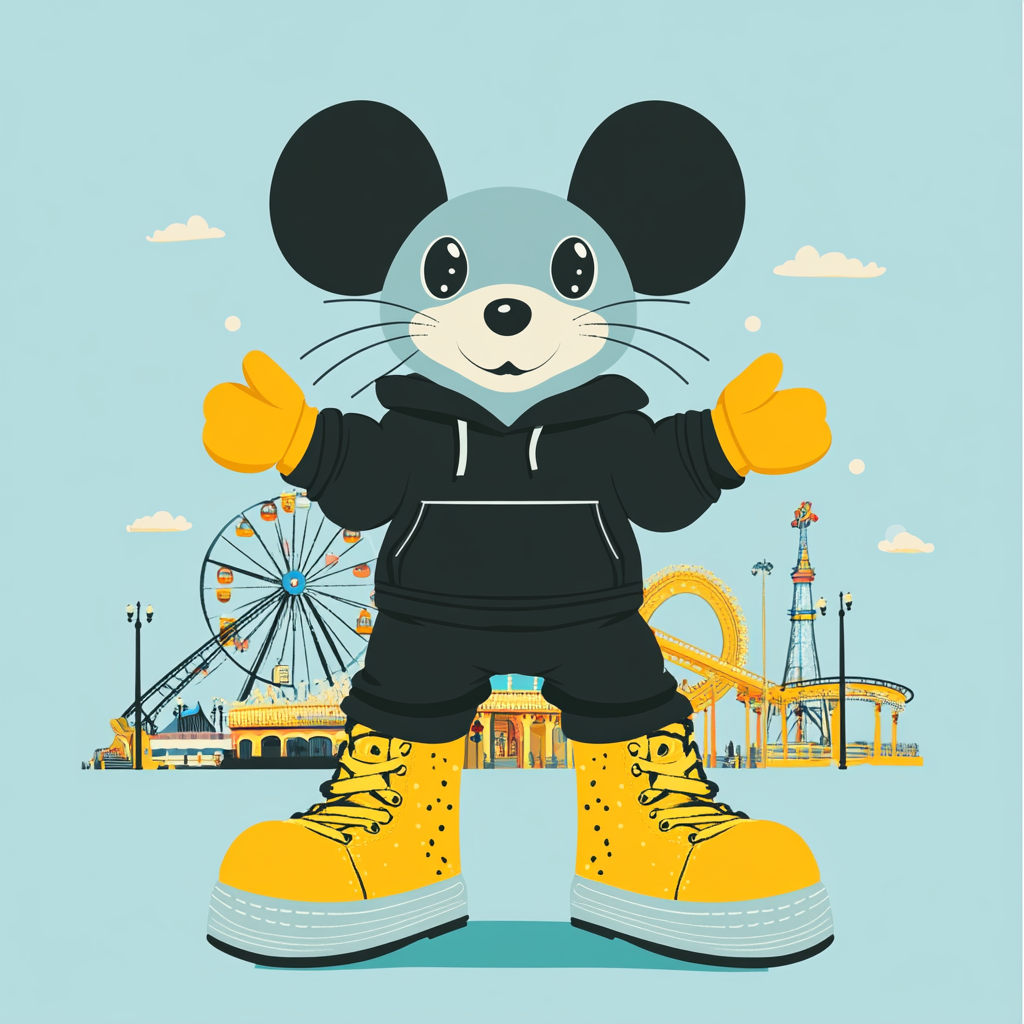 The Funny Mouse at Amusement Park