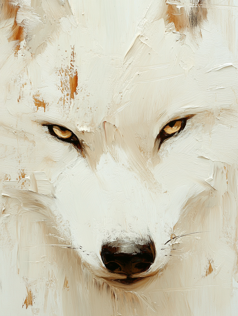 The Gentle White Wolf Painting by Jeremy Mann