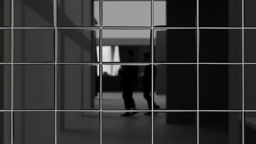 The Glossy Black Square Tile Wall