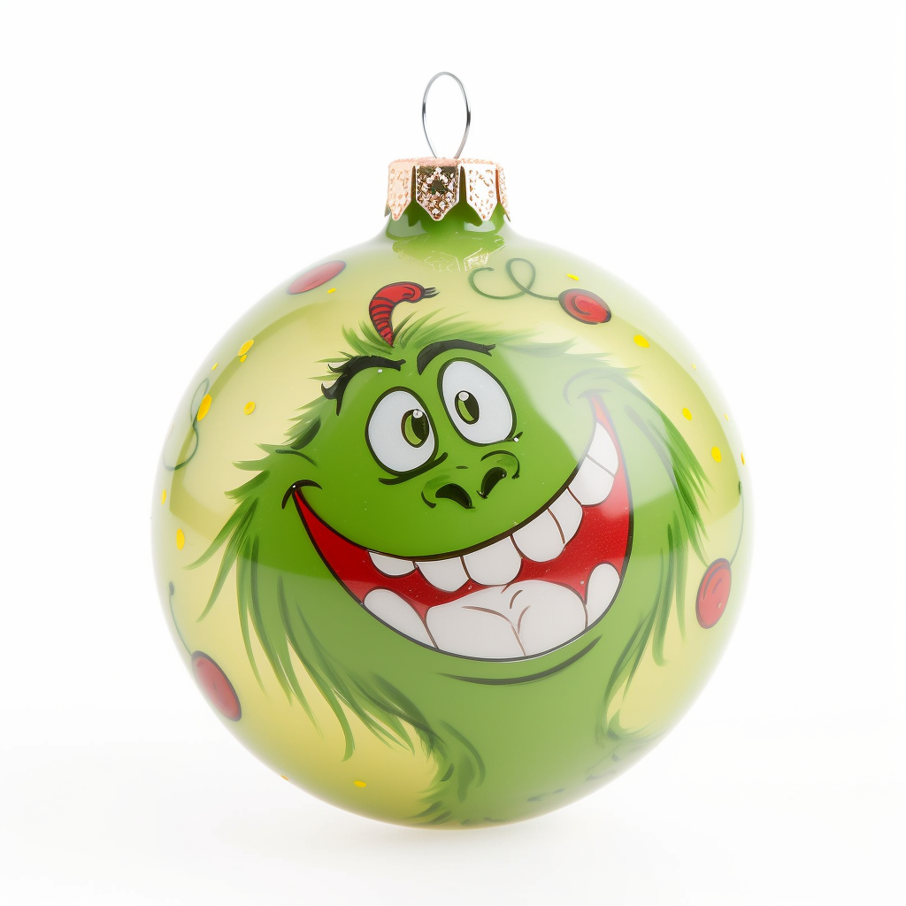 The Grinch Christmas Ornament: Festive and Playful Design