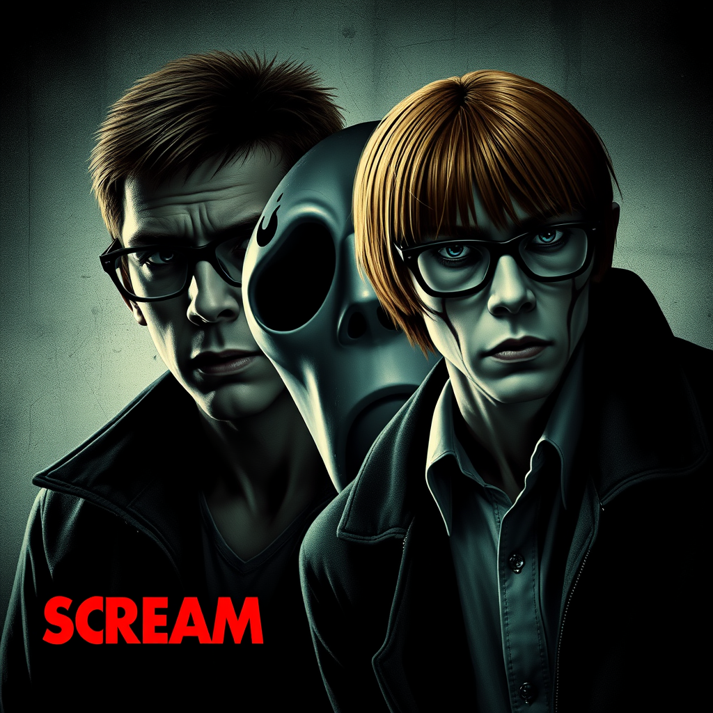 The Guilty Skinny Man in Scream Style Poster