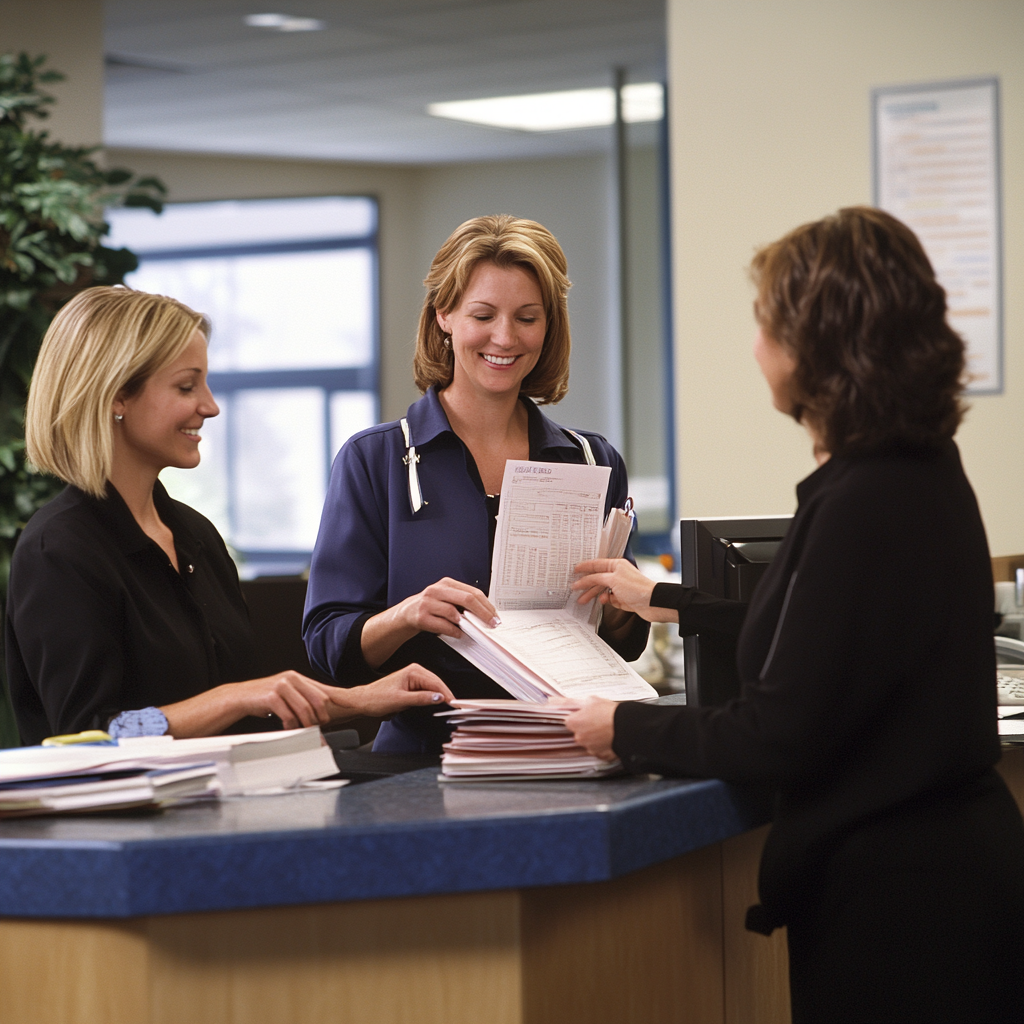 The Happy Bookkeepers in a Productive Office