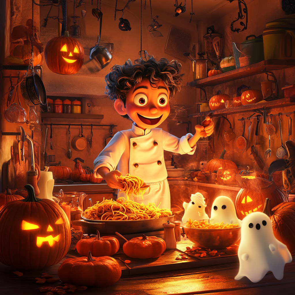 The Haunted Italian Chef's Halloween Feast Poster