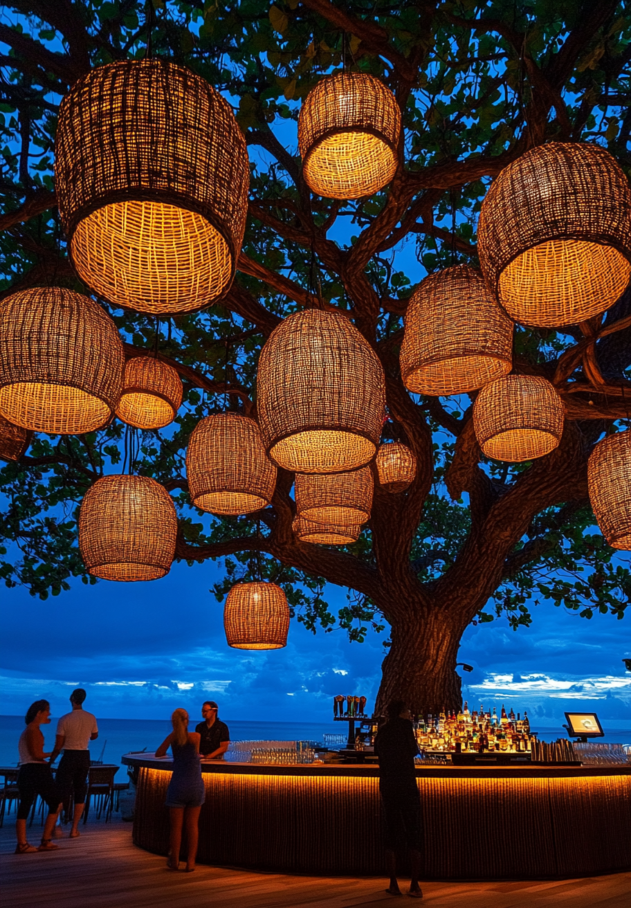 The Magical Tree Bar with Basket Lights