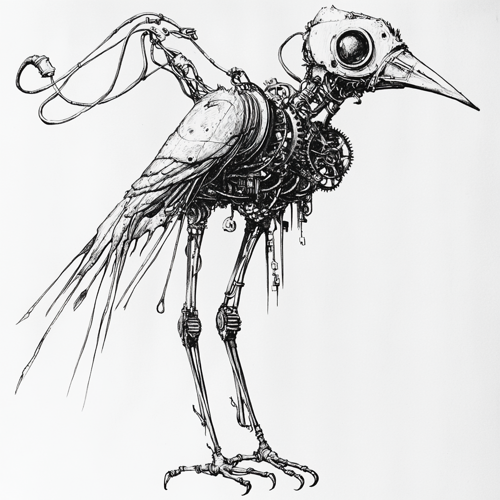 The Mechanical Bird: A Whimsical Yet Eerie Creation