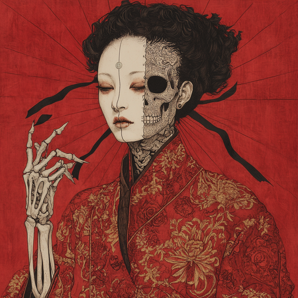 The Melancholic Figure in Red Robe